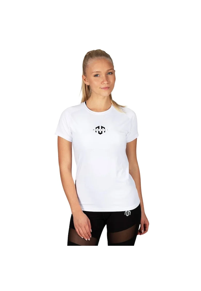Tricou pentru fitness cu detaliu logo Premium Basic,
