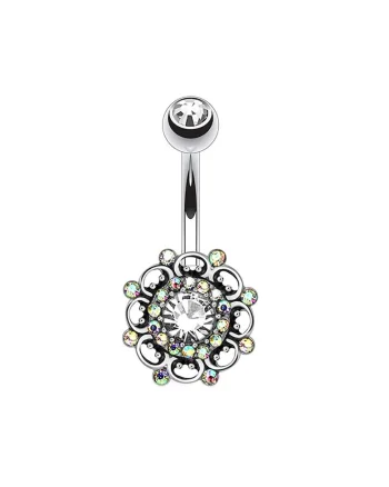 Piercing 4209 inox,  Argintiu, 22 mm