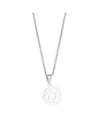 Colier 3951 inox,  Argintiu, lungime 43cm, Chakra Anahata