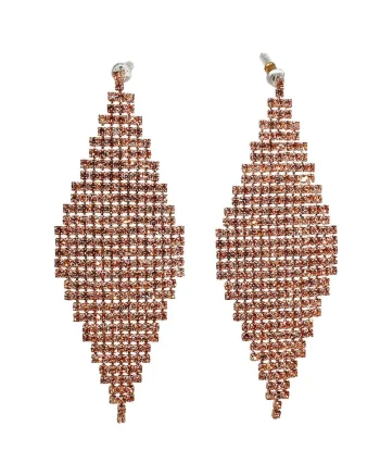 Cercei rose sub forma de romb,