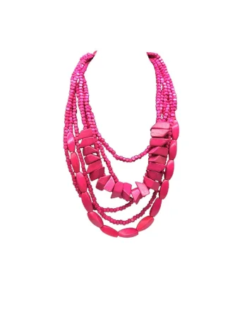 Colier Margele 6038, Magenta