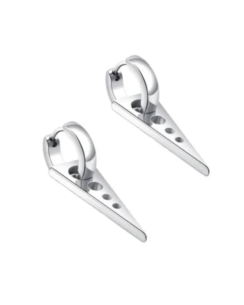 Cercei triunghi 3888 inox, Argintiu