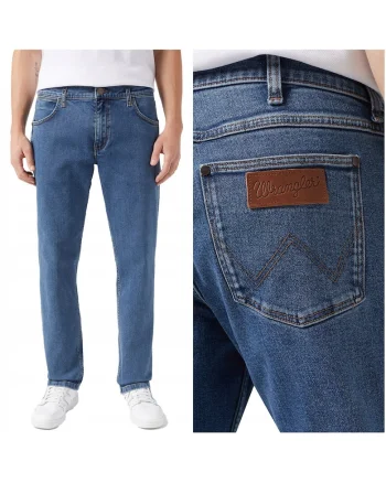 Blugi Barbati,  Greensboro, Straight Fit, Talie Medie, Fermoar, Lungi, 5 Buzunare, Bumbac, W31-L34 US, Albastru