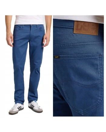 Blugi Barbati,  Daren Zip Fly, Straight Fit, Talie Joasa, Fermoar, Lungi, 5 Buzunare, Bumbac, W36-L30 US, Albastru