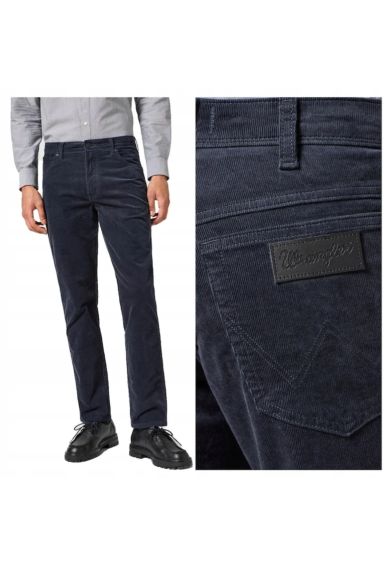 Blugi Barbati,  Texas Slim, Straight Fit, Talie Medie, Fermoar, Lungi, 5 Buzunare, Bumbac, Albastru, Albastru