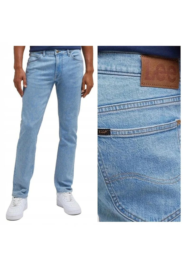 Blugi Barbati,  Daren Zip Fly, Fit, Talie Medie, Fermoar, Lungi, 5 Buzunare, Bumqwqbac, Albastru, Albastru
