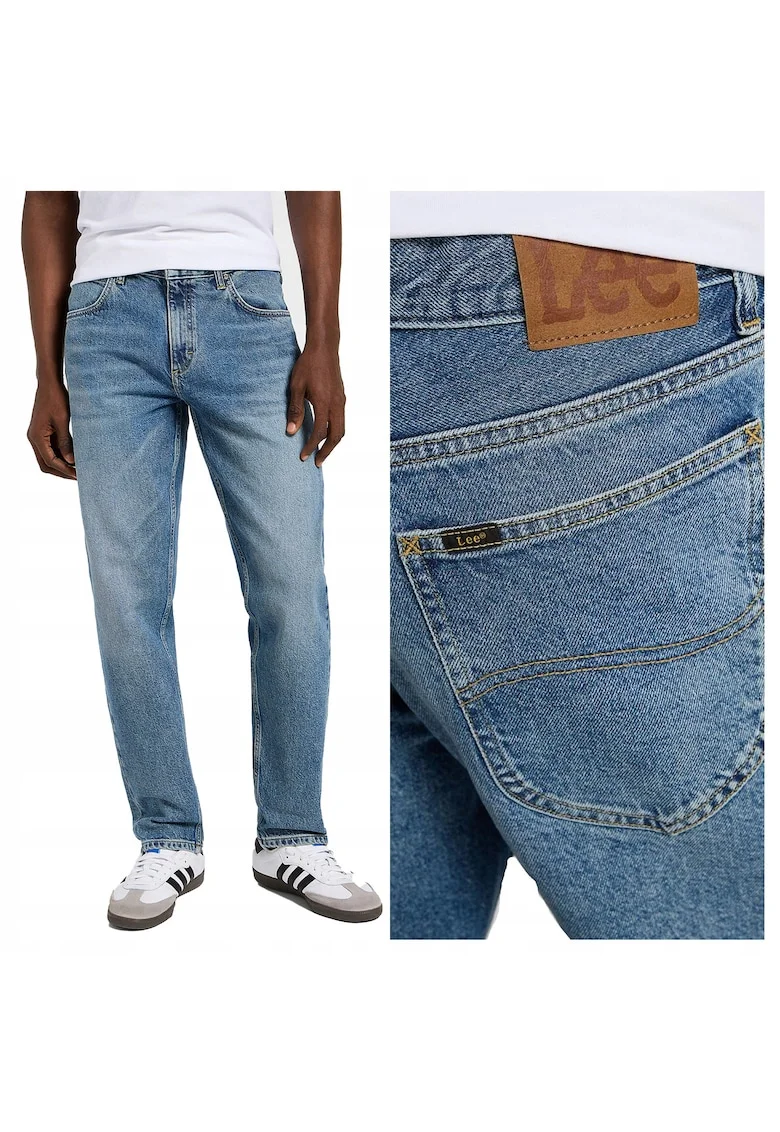 Blugi Barbati,  Oscar, Slim Fit, Talie Medie, Fermoar, Lungi, 5 Buzdwqfnare, Bumbac, Albastru, Albastru