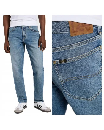 Blugi Barbati,  Oscar, Slim Fit, Talie Medie, Fermoar, Lungi, 5 Buzdwqfnare, Bumbac, Albastru, Albastru