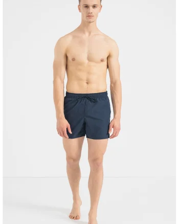 Pantaloni scurti de baie cu snur in talie, Bleumarin