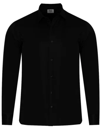 Camasa barbateasca,  7164, slim fit, Negru