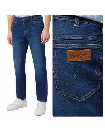 Blugi Barbati,  Texas Jeans, Straight Fit, Talie Inalta, Fermoar, Lungi, 5 Buzunare, Bumbac, W32-L34 US, Albastru