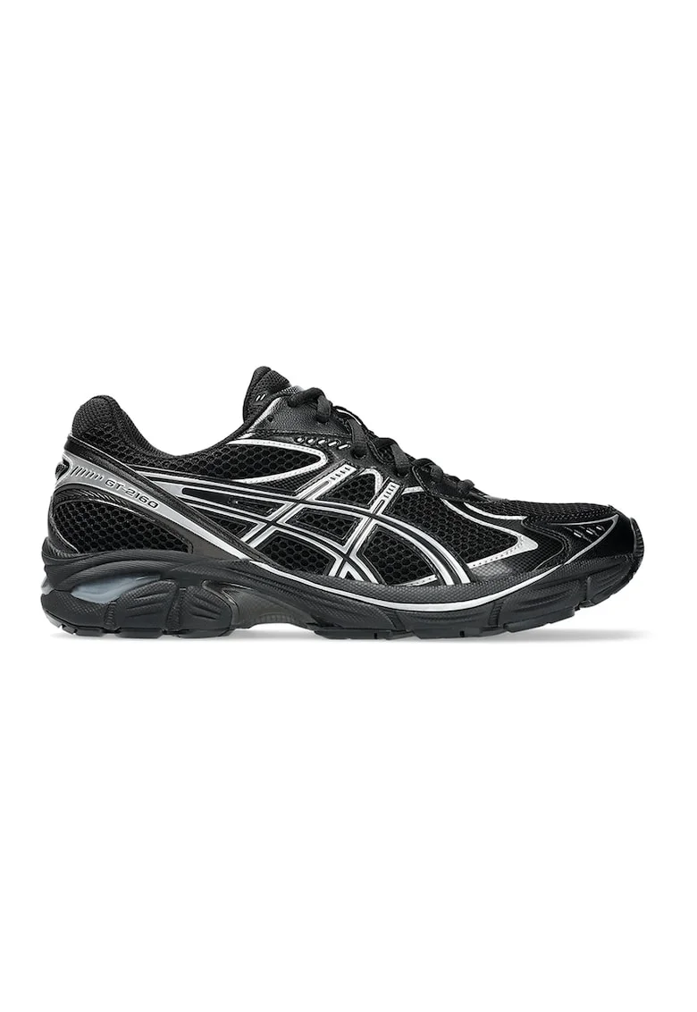 Pantofi sport cu garnituri din material textil GT-2160, Alb/Negru/Argintiu