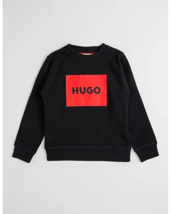 Bluza de trening din amestec de bumbac cu aplicatie logo, Negru
