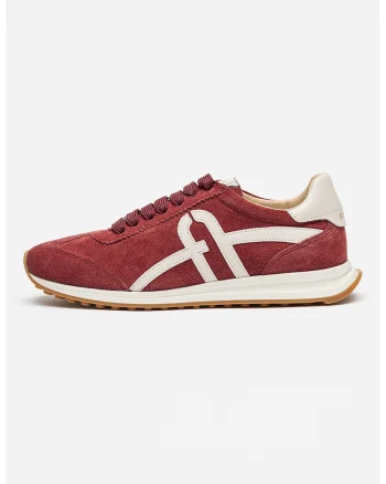 Pantofi sport low-cut din piele intoarsa, Violet tyrian
