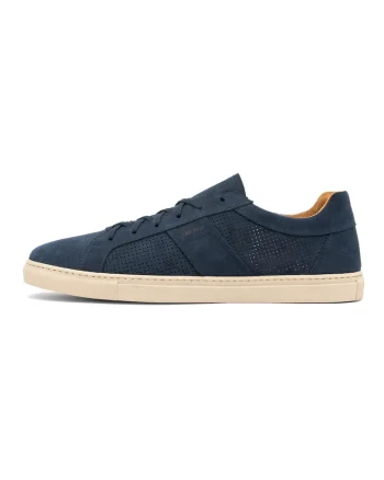 Pantofi sport low-cut din piele intoarsa, Bleumarin