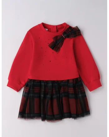 Rochie cu model 2 in 1, Rosu/Negru
