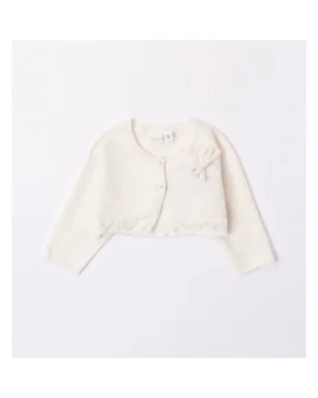 Cardigan pentru fetite I Do, 4.7254, Alb Nature