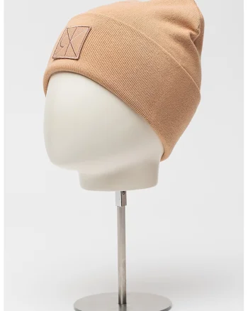 Caciula cu logo brodat, Maro camel