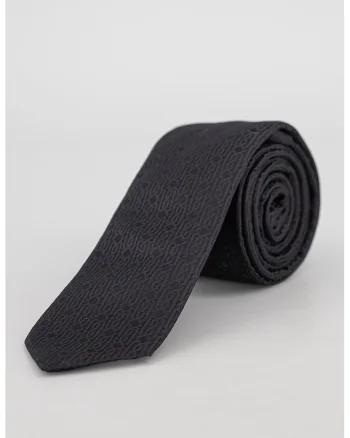 Cravata din matase cu model, Negru