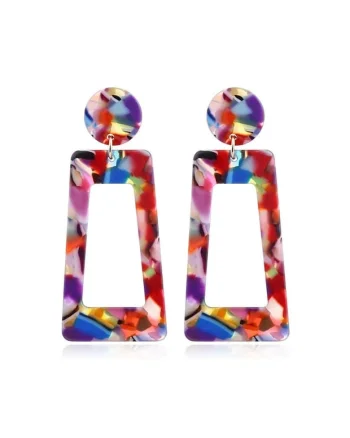 Cercei multicolori, trapez, Oluffa C7