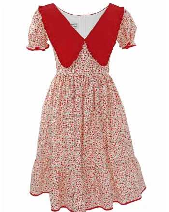 Rochie evazata cu imprimeu floral Luanna, Multicolor