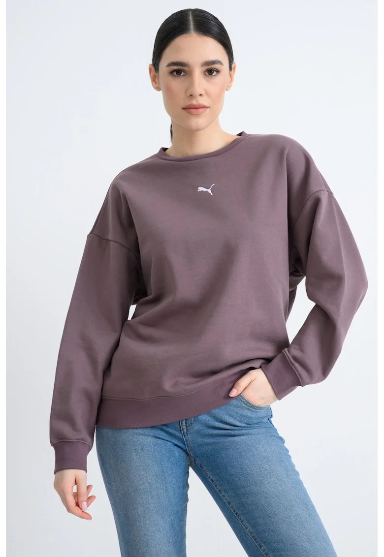Bluza de trening supradimensionata cu maneci cazute Essentials, Lila pal