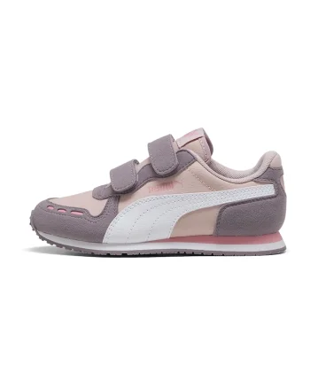 Pantofi sport Cabana Racer SL 20 de piele ecologica cu inchidere velcro, Alb/Lila pal