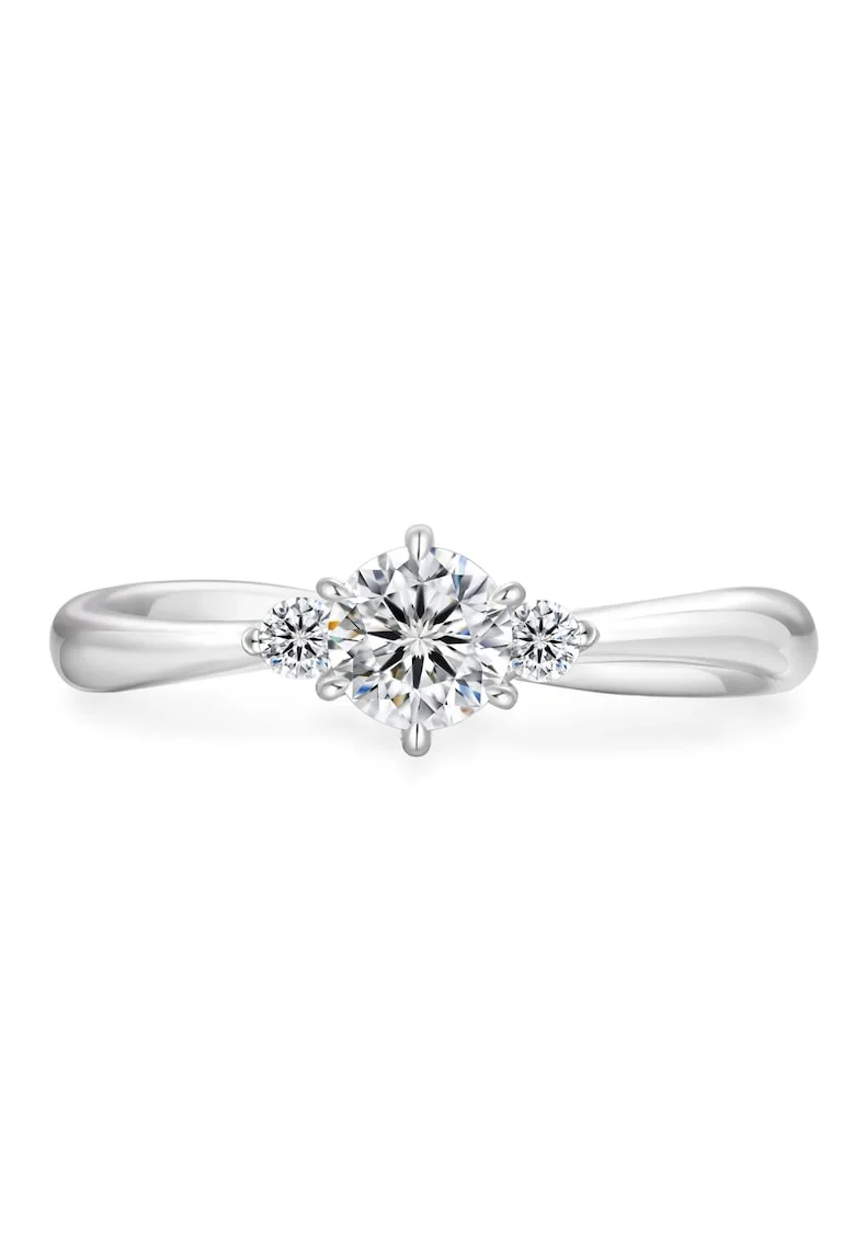Inel de Logodna  cu Moissanite, Argint 925, pentru femei, Argintiu sclipicios
