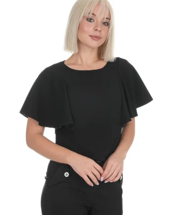 Bluza slim fit cu maneci tip liliac
