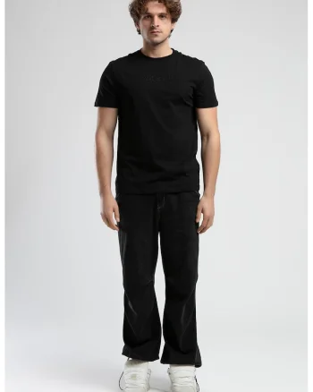 Tricou cu detaliu cu broderie logo Empire, Negru