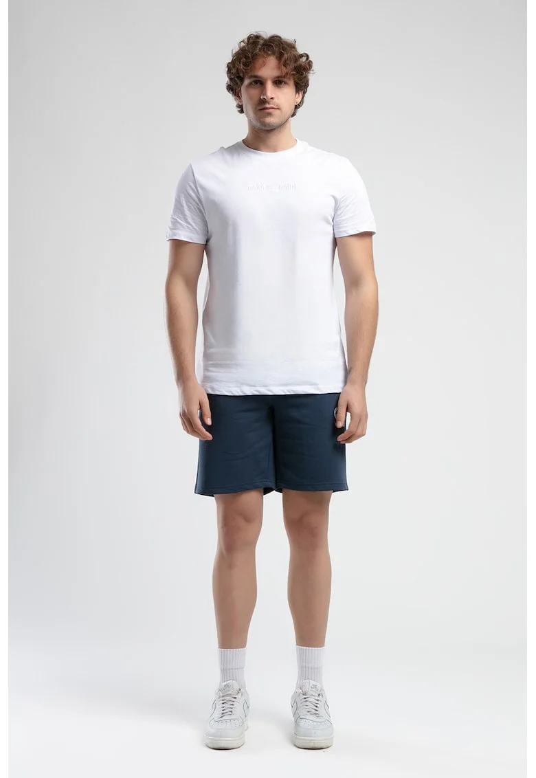 Tricou cu detaliu cu broderie logo Empire, Alb optic