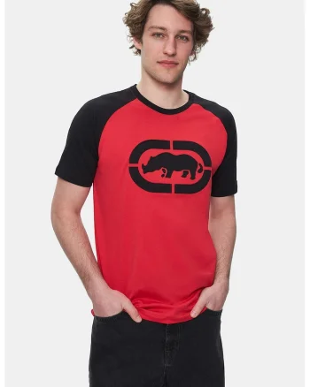 Tricou din bumbac cu imprimeu Osvaldo, Rosu/Negru