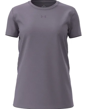 Tricou cu decolteu la baza gatului si logo discret, Lila pal