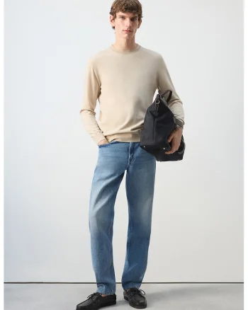 Blugi relaxed fit, Albastru