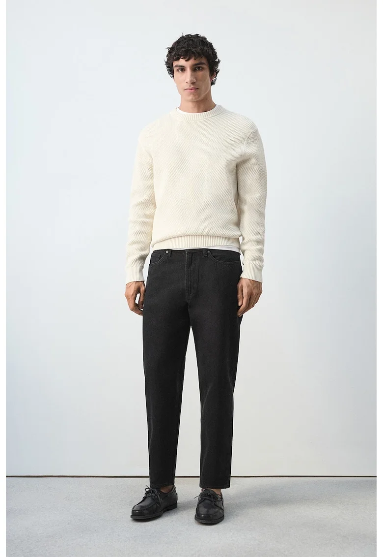 Blugi relaxed fit cu talie medie, Gri antracit