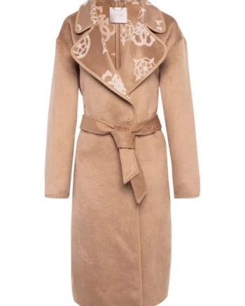 Palton Dama,  Maro, Logo Printat 2271, Maro camel