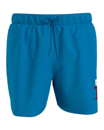 Pantaloni scurti de baie cu monograma, Albastru