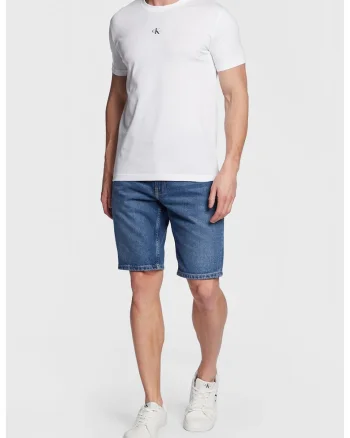 Tricou Barbati,  Jeans, Logo, Bumbac, Alb, XL Alb
