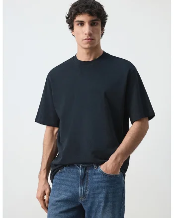 Tricou heavy cu croiala relaxed-fit, Albastru ultramarin