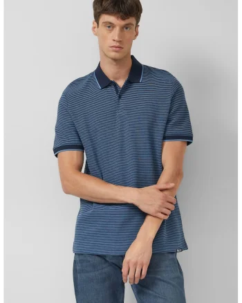 Tricou polo de bumbac, Albastru inchis