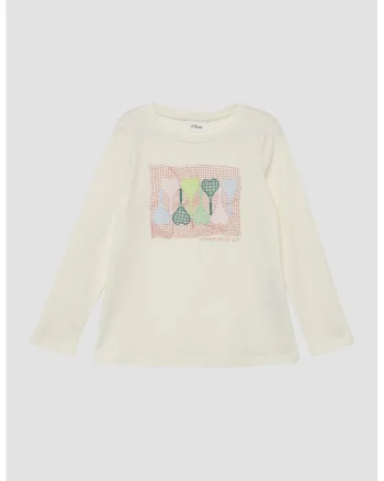 Bluza din bumbac cu imprimeu, Verde/Galben pai/Albastru