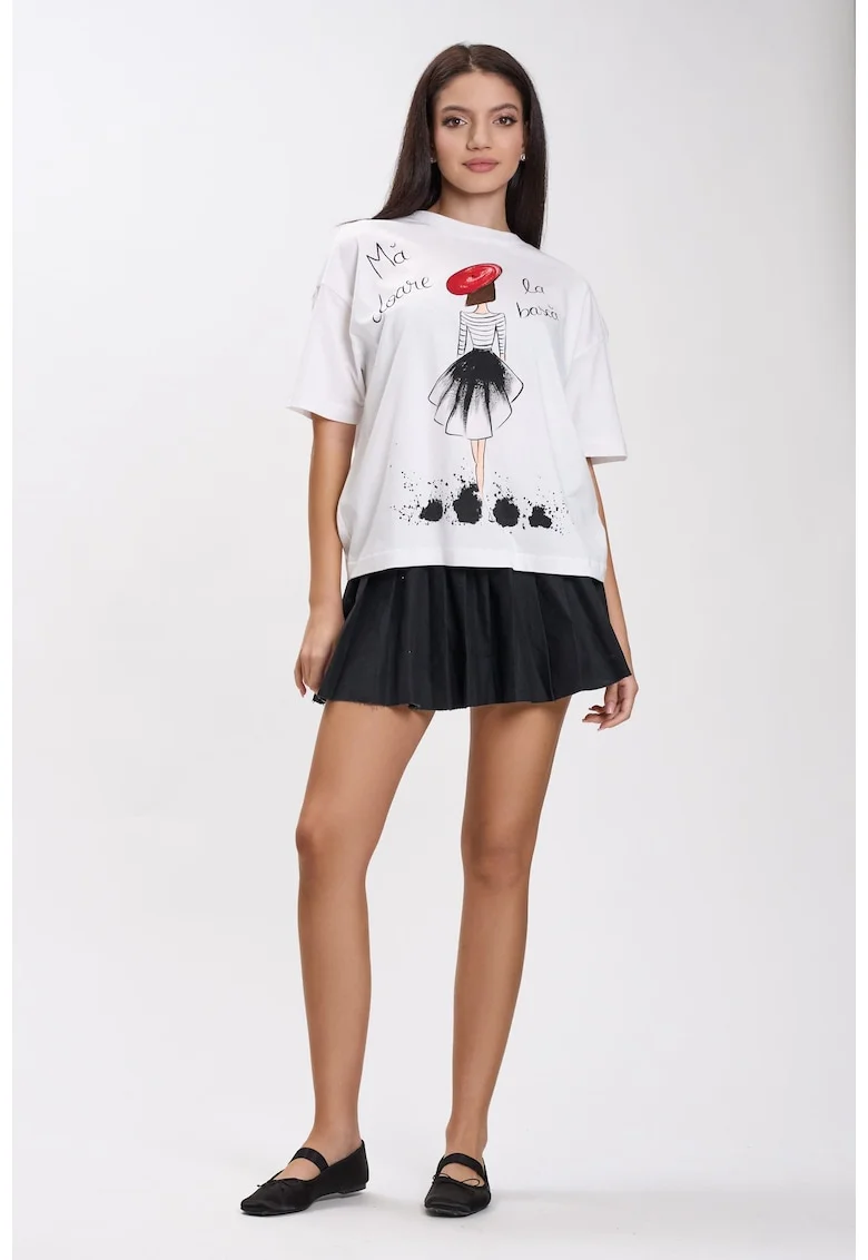 Tricou supradimensionat pictat manual Basca