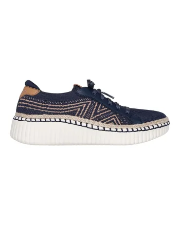 Pantofi sport cu aspect tricotat Wilshire Bellevue, Caramel/Bej deschis/Bleumarin