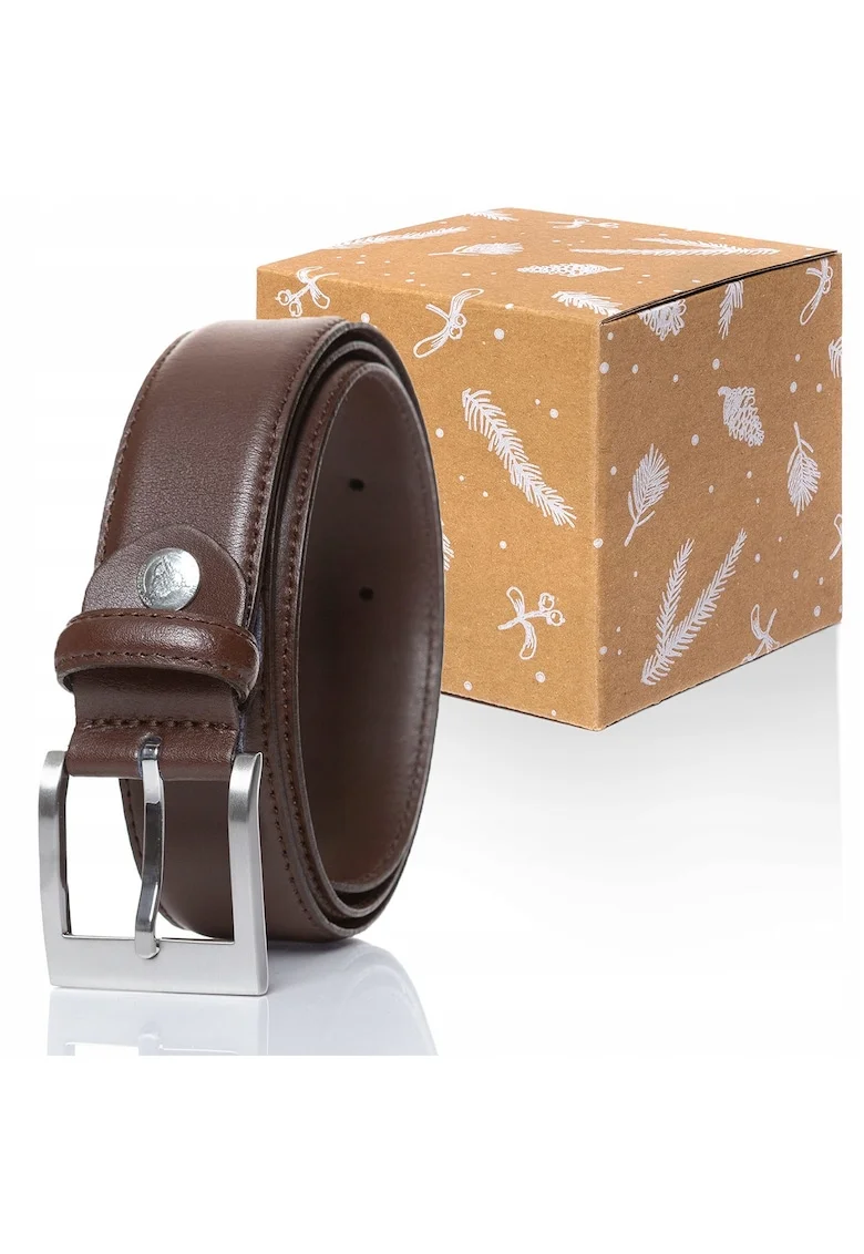 Curea Din Piele,  Rr0001R01 0029, Piele, Latime: 35 mm, Maro, Maro, Bej