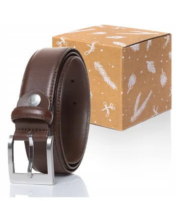 Curea Din Piele,  Rr0001R01 0029, Piele, Latime: 35 mm, Maro, Maro, Bej