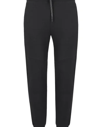 Pantaloni jogger din bumbac, cu snur,  N-Kanton, negru, Negru