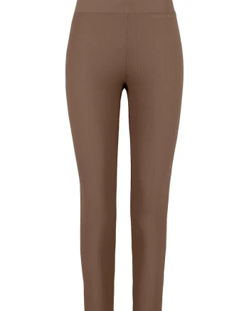Pantaloni cu nervuri, Slim Fit, talie inalta,  N-Lisbona, maro, Maro