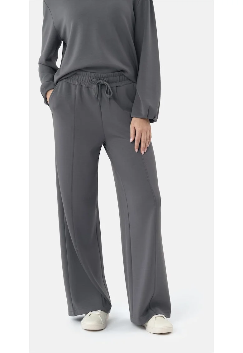 Pantaloni de trening femei cu picior lat,  N-Erla, grafit, Gri grafit