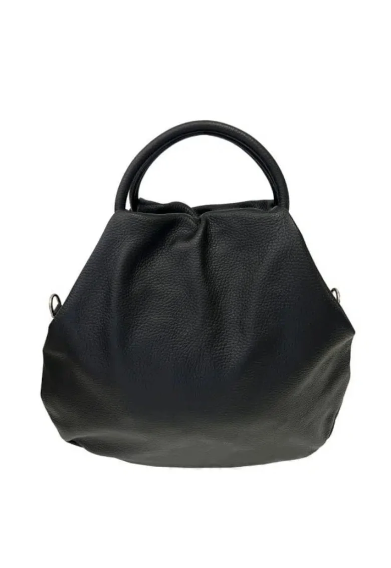 Geanta dama din piele naturala  Freira, Negru, 33 x 32 x 13 cm