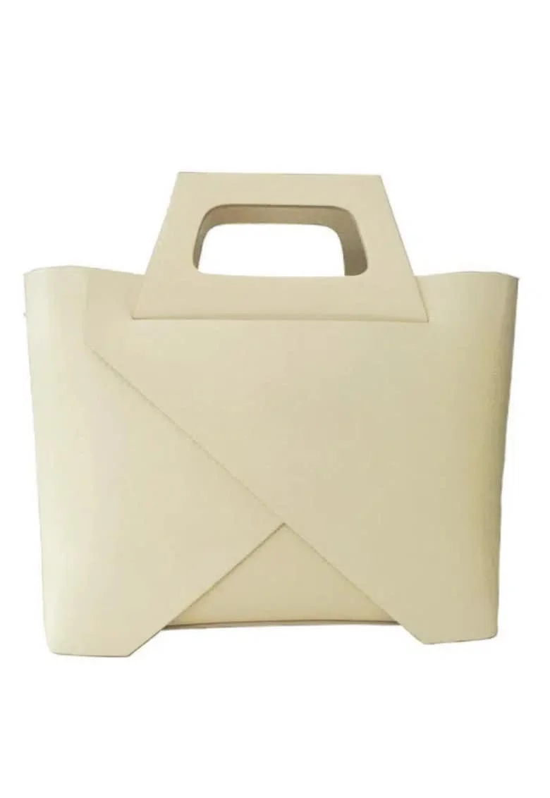 Geanta dama din piele naturala  Heaven, Beige Clair